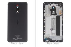Genuine Nokia 6 TA-1021 Dual Sim Black Rear / Battery Cover - 20PLEBW0032